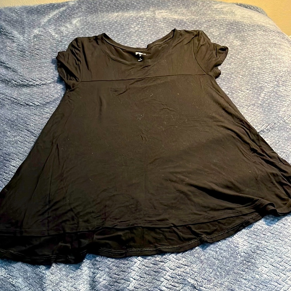Wide Black Blouse